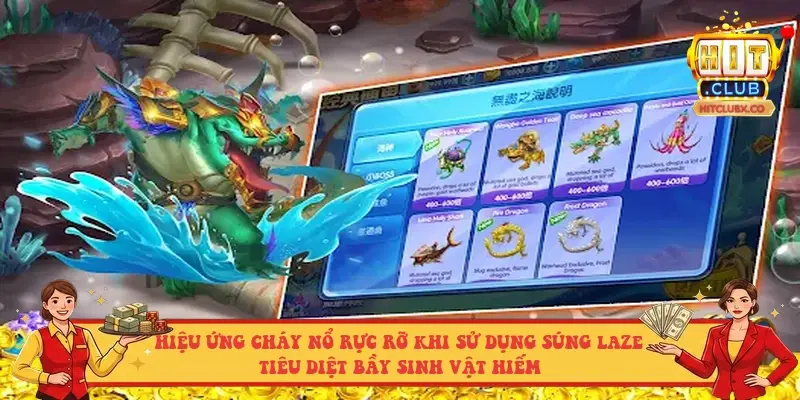 Hiệu ứng cháy nổ rực rỡ khi sử dụng súng Laze tiêu diệt bầy sinh vật hiếm