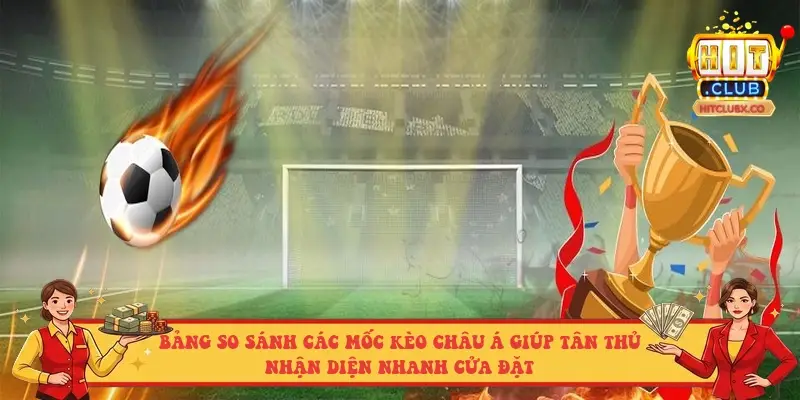 Bảng so sánh các mốc kèo Châu Á giúp tân thủ nhận diện nhanh cửa đặt